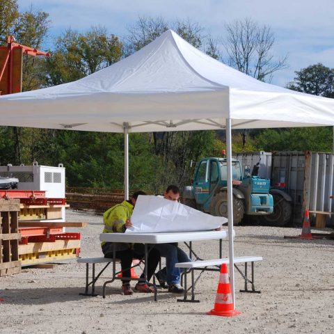 Location de tente de chantier