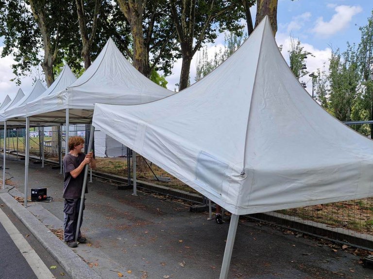 Démontage de barnums aluminium